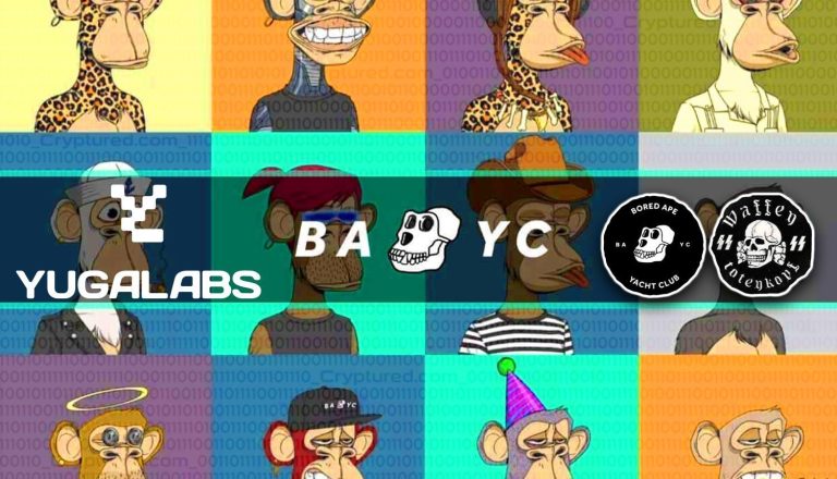 BAYC and Yuga Labs Branding Products with Esoteric Symbols.