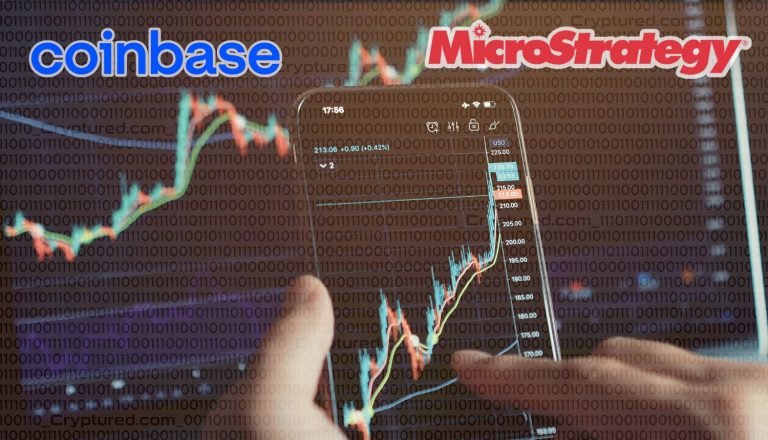 Coinbase and MicroStrategy See Jump in Share Prices.