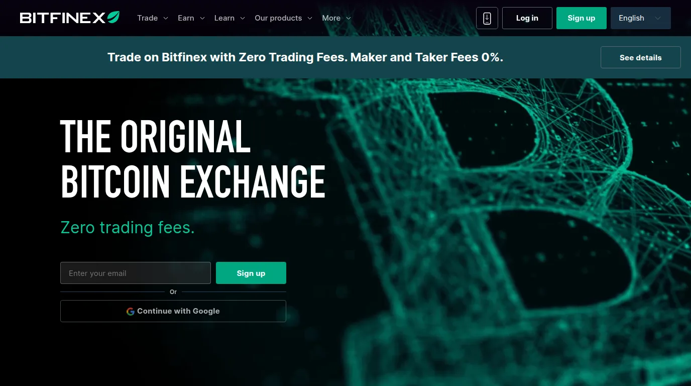 Bitfinex website